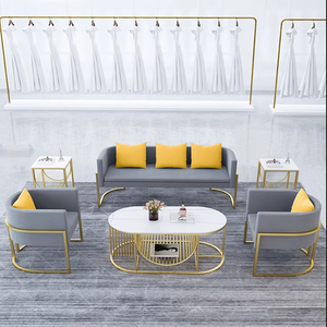 Sofá de tela nórdico, de estilo minimalista y contemporáneo, para tienda de ropa, barbería familiar pequeña, estudio de bodas, sofá pequeño - Product Image 2