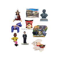 Aimants en résine de pays 3D pour réfrigérateur Aimant de réfrigérateur en polyrésine imprimé personnalisé Aimant de réfrigérateur personnalisé Souvenirs de tourisme