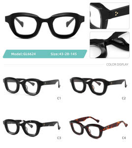 <span class=keywords><strong>2025</strong></span>トレンド高品質長方形スタイルアセテート眼鏡ユニセックスファッション準備工場直送 - Product Image 4