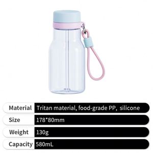 2026 Innovative Design 580ml BPA Free Plastic Dual Water Bottle for Camping GYM - Product Image 3