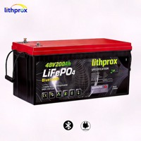 Batterie LiFePO4 haute capacité 51.2V 200AH 10KW Grade A 6000 cycles Marine Smart BMS Bluetooth Connecteur Anderson CE RoHS IP67 OEM ODM