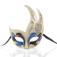 Nouveau masque vénitien en forme de flamme, craquelé, pour homme et femme, masque de performance pour fête, explosion, fabrication directe