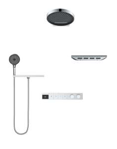 Demei ODM & OEM tĩnh nhiệt hệ thống vòi hoa sen 3-cách Giấu Trần thiết lập với hiển thị kỹ thuật số Push-button diverter & Thác vòi - Product Image 6