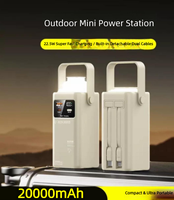 Batterie LiFePO4 grande capacité avec chargeur de voiture MPPT, charge rapide PD22.5W, lampe torche LED pliable, charge sans fil et démarreur de secours pour