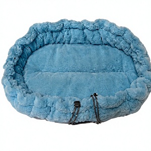 Modern <b>Small</b> Oval Transforming Pet <b>Bed</b> (Faux Fur All Seasons) - Product Image 1