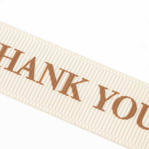 Özel Logo 3D serigraf hediye sarma şerit kabartmalı baskılı Logo marka ile geri dönüşümlü % 100% Polyester grogren saten kurdele - Product Image 6