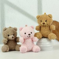 Mignon ours en peluche doux porte-clés pendentif ours en peluche poupée sac cintres et accessoires vestimentaires pour filles petite poupée