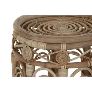 TABLE D'APPROCHE EN ROTIN 35X35X45 NATUREL - Product Image 1