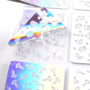 TSZS – autocollants pour ongles, 24 motifs, Design, Laser, réutilisable, bricolage, creux, Nail Art, décalcomanies, vinyles holographiques, pochoirs, ensemble d'autocollants - Product Image 6