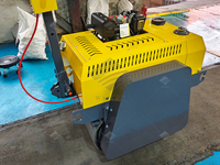 Petit Compacteur Vibratoire Diesel à Double Tambour 9 CV avec Moteur-Pompe, Rouleau Compresseur Routier, Pente 25% Force d'Excitation 25KN, Marque Renommée