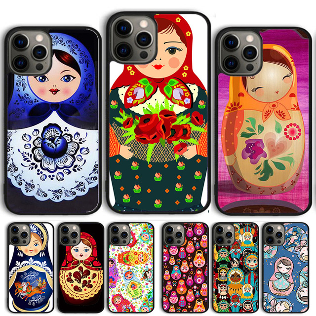 Babushka Matryoshka Red Russian Doll Phone Case Cover For iPhone 15 16 Pro Max 14 13 12 mini 11 Pro Max XS XR Plus