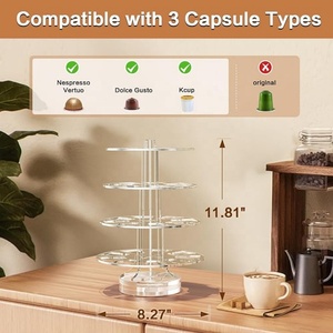 ที่วางฝักกาแฟแบบหมุนอะคริลิคเข้ากันได้กับ30แคปซูล K-Cup pods - Product Image 2