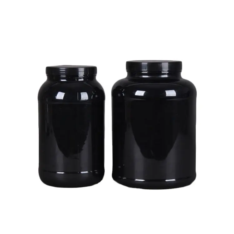 5 L Pot pour animaux de compagnie avec bouchon à vis de poudre de protéine bouteilles couleur Noire en gros