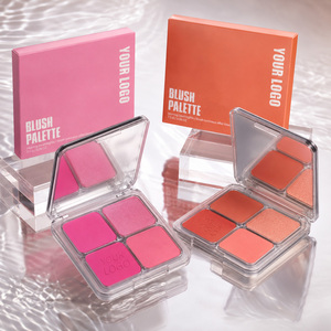 Paleta de Rubor de 4 Colores con Acabado Suave, Mate y Brillante, Pigmentos Mezclables, Aspecto Natural, <span class=keywords><strong>Maquillaje</strong></span> para Mejillas, Marca Privada, Logotipo Personalizado, Venta al Por Mayor - Product Image 3