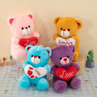 Boneka Hewan Lucu Berbahan Kapas PP yang Laris Manis, Boneka Beruang Besar yang Menggemaskan dengan Lapisan Jaring untuk Hadiah Ulang Tahun Anak-anak