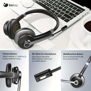 Auriculares Inalámbricos con Micrófono ENC, Botón de Contestar/Colgar, Sonido Nítido para Zoom y Llamadas de Oficina - Product Image 2