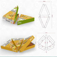 Boîte à pizza personnalisée, boîte à crêpes, boîte à gaufres, emballage en papier, boîte à pizza à emporter, boîte à pizza triangulaire