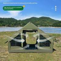 Tente de camping gonflable pour les voyages en autonomie, en tissu Oxford résistant à l'usure, avec un espace intérieur spacieux et une opération de gonflage facile