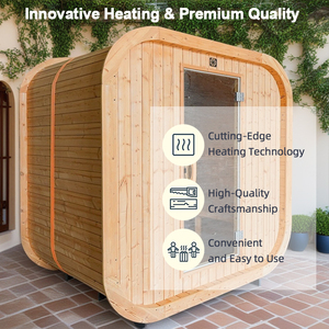 Hot Selling <span class=keywords><strong>4</strong></span> Personen wasserdicht im Freien traditionelle Zeder trocken Holz Dampf Sauna Raum mit <span class=keywords><strong>Computer</strong></span> Control Panel - Product Image 2