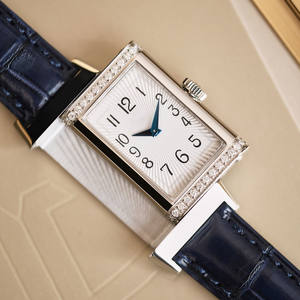 Montre mécanique manuelle de luxe pour femmes sur mesure avec bracelet en cuir et boîtier carré étanche - Product Image 4