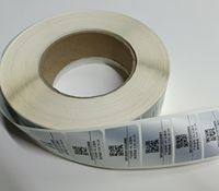 Etiquetas Adhesivas Personalizadas de PET Plateado Mate con Código Variable, Autoadhesivas, Fuertes y Permanentes para Electrónica de Consumo
