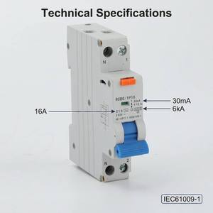 Disjoncteur différentiel compact 1P+N 16A pour tableau de distribution domestique et industriel 240V <span class=keywords><strong>6000A</strong></span> - Product Image 6