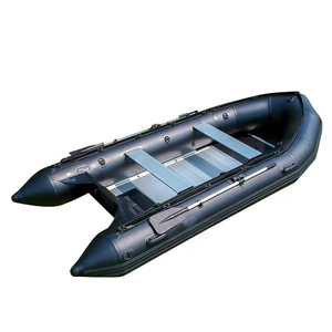 Catamarán Inflable de PVC de 1.2mm, Ligero y Económico, para 7-9 Personas, Color Negro, Tamaño Grande 4.2m, Modelo Rib 01, Personalizable, Motorizado, para Navegación - Product Image 5