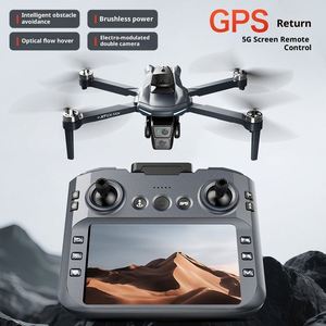 โดรนพลาสติกพับได้สำหรับผู้เริ่มต้น พร้อมหน้าจอ ควอดคอปเตอร์ ถ่ายภาพทางอากาศแบบ HD ระยะ 500 ม. มอเตอร์ไร้แปรงถ่าน ของเล่นบังคับวิทยุ - Product Image 3