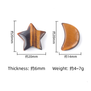 Set di <span class=keywords><strong>Pietre</strong></span> Naturali Colorate a Forma di Stella e Luna, Cristalli Semi-Preziosi Intagliati per Energia Curativa e <span class=keywords><strong>Pietre</strong></span> Anti-Stress - Product Image 5