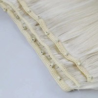 Extensions de cheveux humains à micro-boucles de haute qualité, 100% cheveux vierges chinois raides Remy, sans perte de cheveux, pour femmes