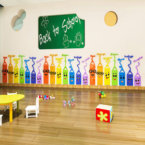 Decorazione della stanza dei bambini scuola materna educazione precoce centro di formazione artistica decorazione della parete aula <span class=keywords><strong>inglese</strong></span> Studio arte decorazione per la <span class=keywords><strong>casa</strong></span> - Product Image 4