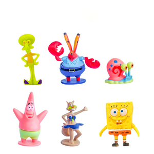 Ensemble de 6 pièces et 8 articles de Bob l'éponge - Décorations de gâteau en forme d'aquarium style Q - Product Image 4
