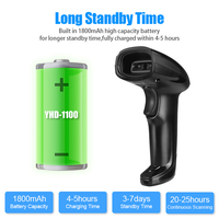 Lector de Códigos de Barras Económico Directo de Fábrica, Protección IP45, Escáner de Códigos de Barras Láser 1D con Cable USB para Control de Inventario en Supermercados