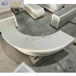 Nuevo Banco de Hormigón Redondo Personalizado Magic Stone GRC para Árboles, Hormigón con Acabado Natural, 3 cm de Espesor, Asientos para Paisajismo Urbano - Product Image 3