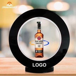 Lujosa pantalla de luz LED giratoria de levitación magnética logotipo personalizado transmisión en vivo licor brillante para botella de champán - Product Image 2
