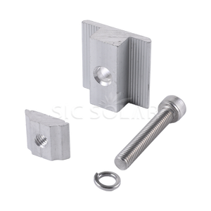 Les pinces moyennes argentées ou noires pourraient fixer le <span class=keywords><strong>panneau</strong></span> <span class=keywords><strong>solaire</strong></span> <span class=keywords><strong>sur</strong></span> le <span class=keywords><strong>rail</strong></span>. - Product Image 2