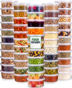 Bols et gobelets jetables en plastique PP de 16 oz et 32 oz pour la préparation de repas de fête et les contenants de charcuterie - Product Image 1