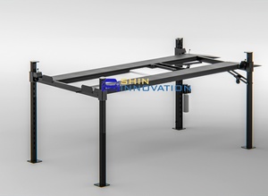 Pont élévateur hydraulique à quatre poteaux 4000 kg avec déverrouillage électrique pour concessionnaires automobiles et gain de place en <span class=keywords><strong>garage</strong></span> - Product Image 2