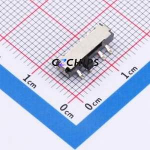 K3-2346S-F1 Slide Switch SMD Switch Double Pole Three Throw Rectangle Pin Header Gull Wing Type 13mm - Product Image 1