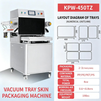 Machine de scellage semi-automatique pour barquettes alimentaires, film sous vide (VSP) pour viande, poisson et plats préparés