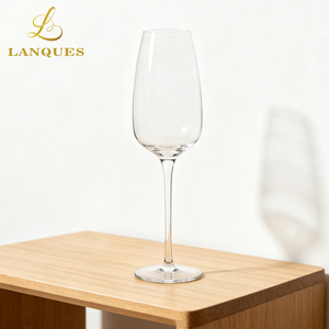 แก้วแชมเปญคริสตัลทำมือคุณภาพพรีเมียมจาก Lanques สำหรับดื่มโปรเซคโก้ แก้วไวน์สปาร์คกลิ้ง ปลอดภัยสำหรับเครื่องล้างจาน เหมาะสำหรับบาร์ที่บ้าน - Product Image 5