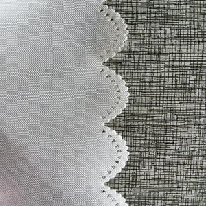 Commercio all'ingrosso della fabbrica 190 GSM poliestere Premium di qualità 120 pollici bianco avorio smerlato bordo rotondo tovaglia <span class=keywords><strong>per</strong></span> il matrimonio - Product Image 5