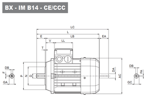 มอเตอร์สามเฟสแบบอะซิงโครนัส Bonfiglioli IE3 รุ่น BX ซีรีส์ BX - Product Image 5