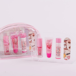 Baume à lèvres rose personnalisé avec sac cosmétique pour enfants filles enfants - Product Image 1