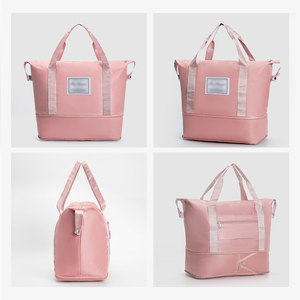 กระเป๋าเดินทางขนาดใหญ่พร้อมช่องใส่รถเข็นแบบถอดได้ แยกส่วนเปียกและแห้ง เหมาะสำหรับอุปกรณ์ออกกำลังกายและการเดินทาง - Product Image 3