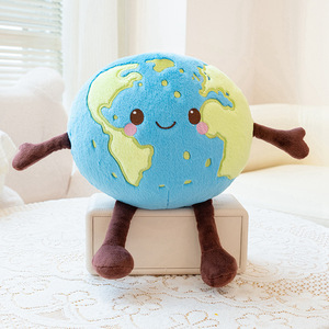 Figurines <span class=keywords><strong>de</strong></span> poupée en peluche planète amusante avec logo personnalisé espace science-fiction périphérique terre lune vénus soleil saturne peluche oreiller doux dessin animé - Product Image 5
