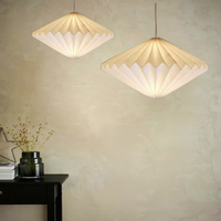 Lámpara Colgante de Papel Plegable de Estilo Nórdico Moderno para Sala de Estar, Comedor, Bar, Cafetería, Iluminación Decorativa Hecha a Mano