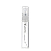 Flacon diffuseur de parfum en verre plat transparent avec pulvérisateur, recharge portable de voyage pour échantillon de toner et d'eau florale