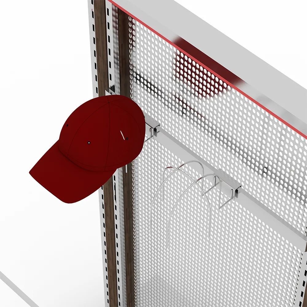 حار بيع usa التجزئة الرياضة كرة السلة مخزن لوحة معدنية تصميم سلك الطابق قبعة عرض موقف رف