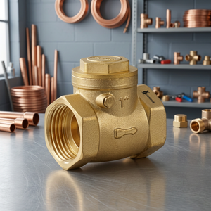 Flexima 1 in Brass Manual Rubber Sealing Female Thread Check Valve with Ball Structure for Water Supply Standard Bore - Product Image 3